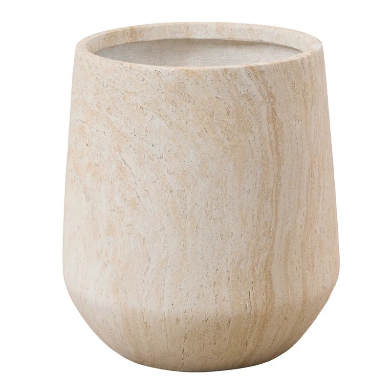 Travertine Look Planter - Large (50cmH)
