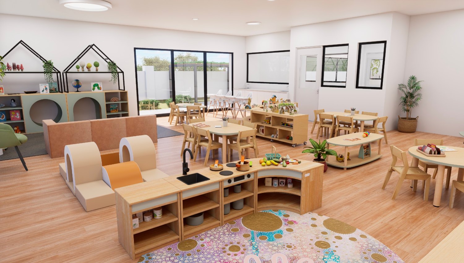 3D render of a nursery room designed by Step4