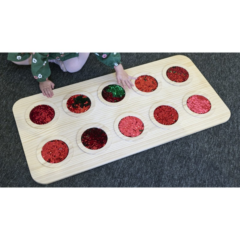 Wooden Sequin Tens Frame Board