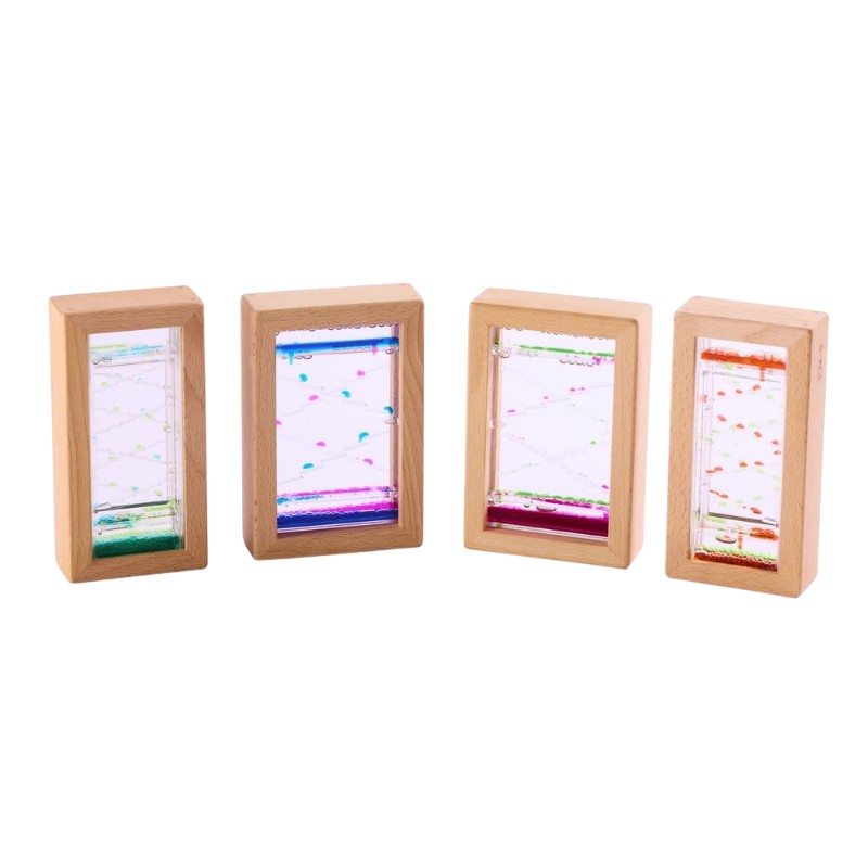 Wooden Sensory Liquid Blocks - Set of 4